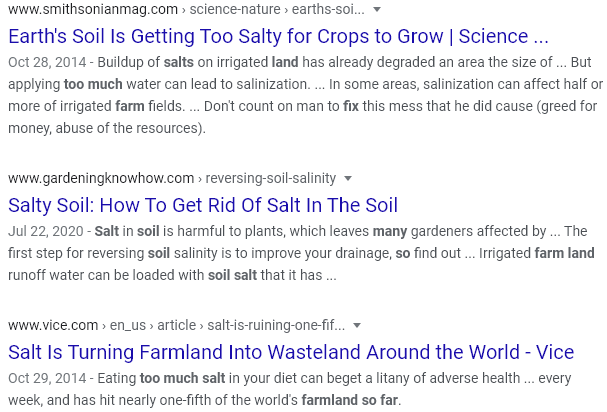 salt soil